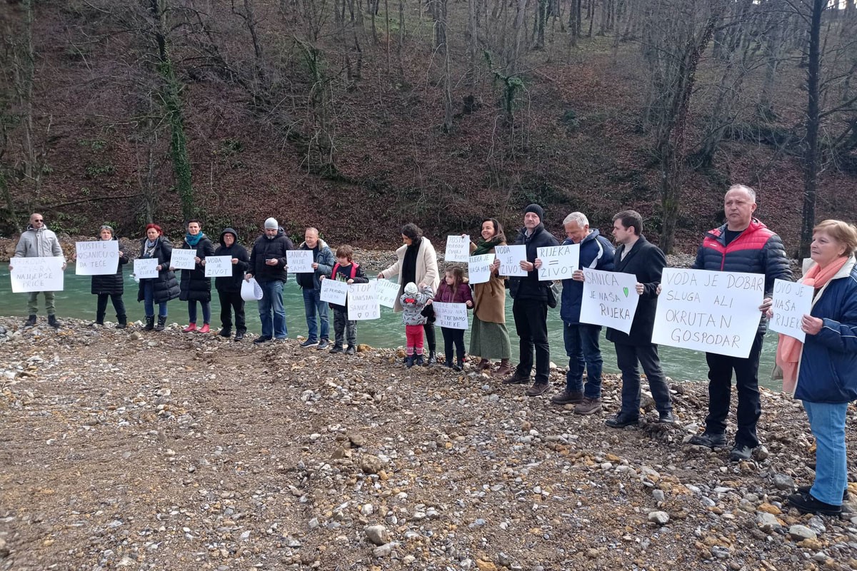 Mještani Sanice ponovo protestovali: Uništena je duša rijeke