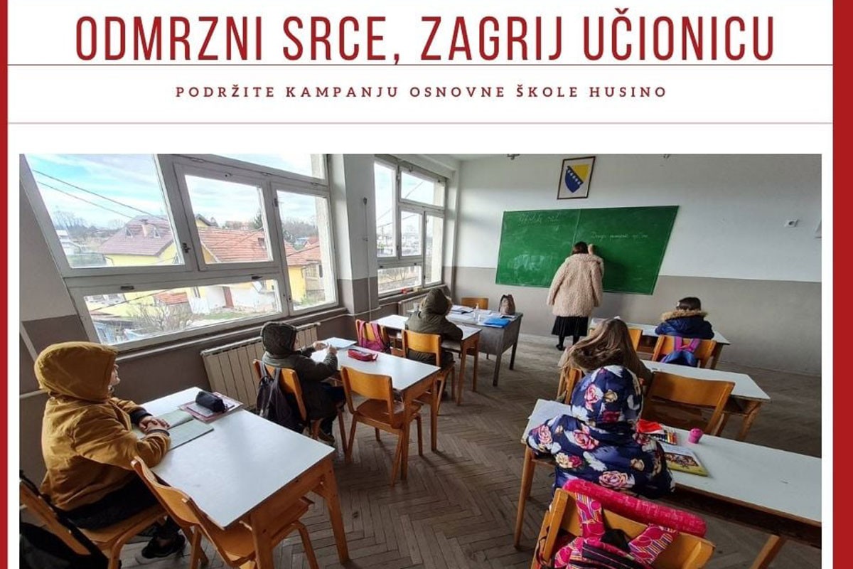 Osnovna škola "Husino" pokrenula kampanju "Odmrzni srce, zagrij učionicu"