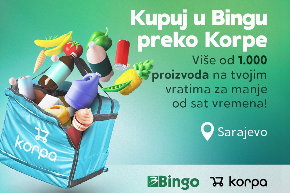 Kupuj u Bingu preko Korpe: Više od 1.000 proizvoda na tvojim vratima za manje od sat
