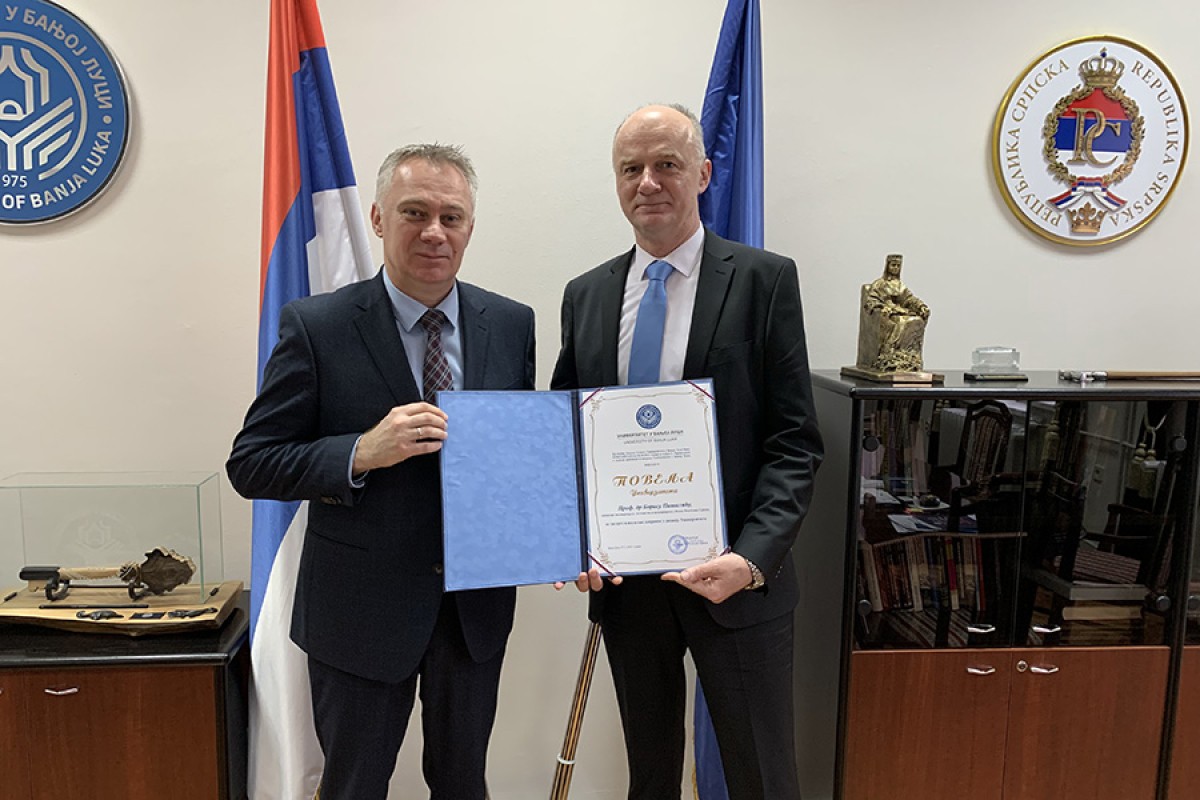 Pašaliću povelja za izuzetan doprinos razvoju univerziteta
