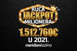 Meridian u 2021. podijelio više od 1,5 milion evra džekpotova