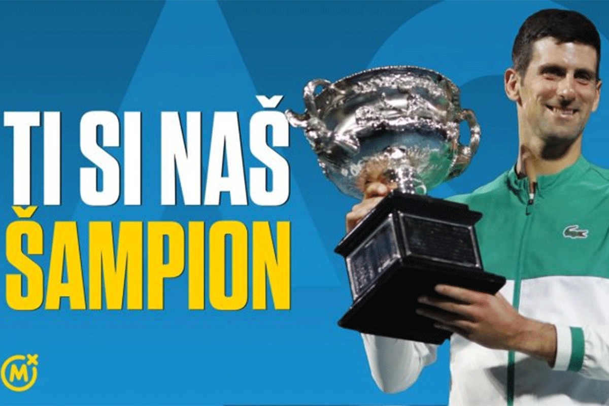 Nole, ti si naš šampion! Za Mozzart, Novak Đoković je pobjednik Australijan opena!