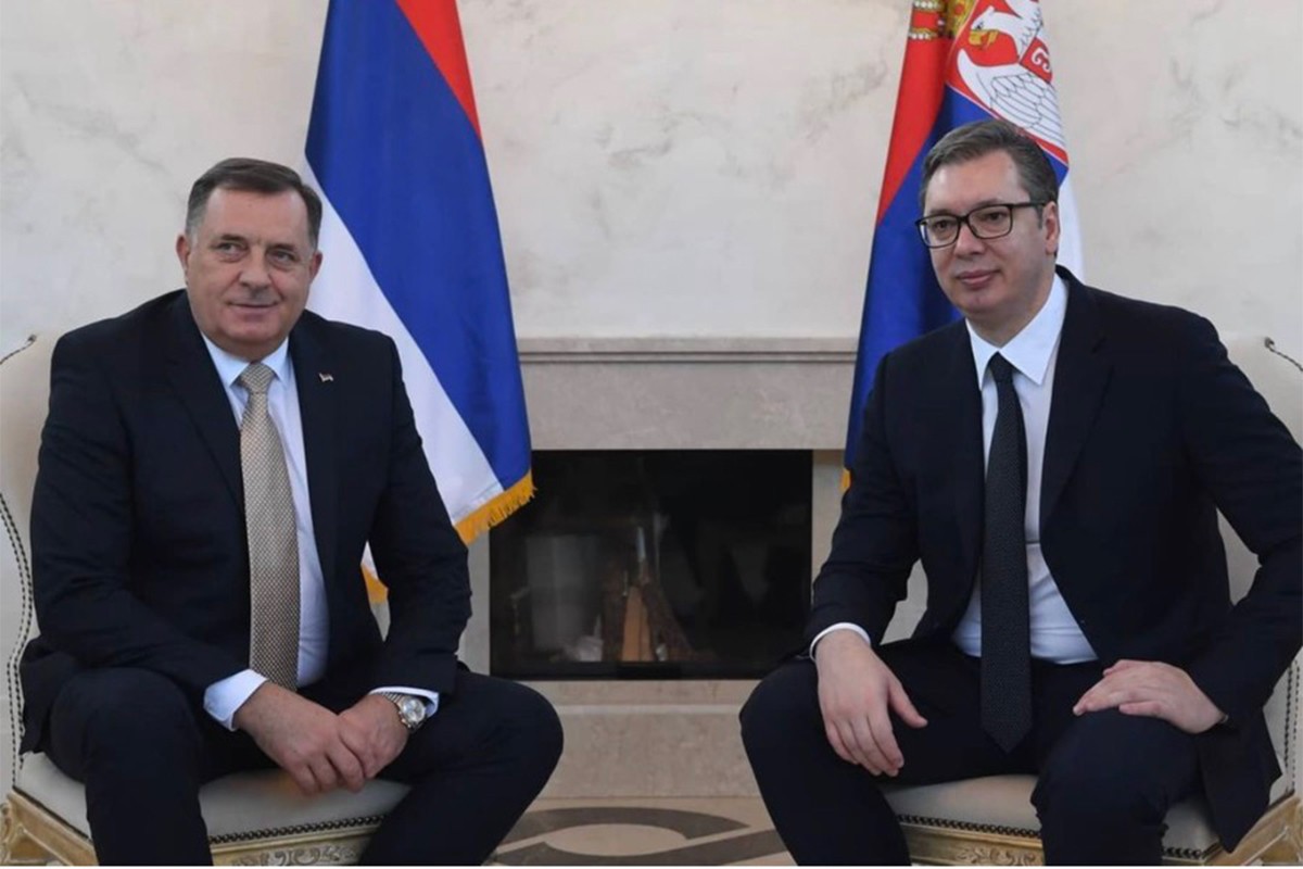 Počeo sastanak Dodika i Vučića