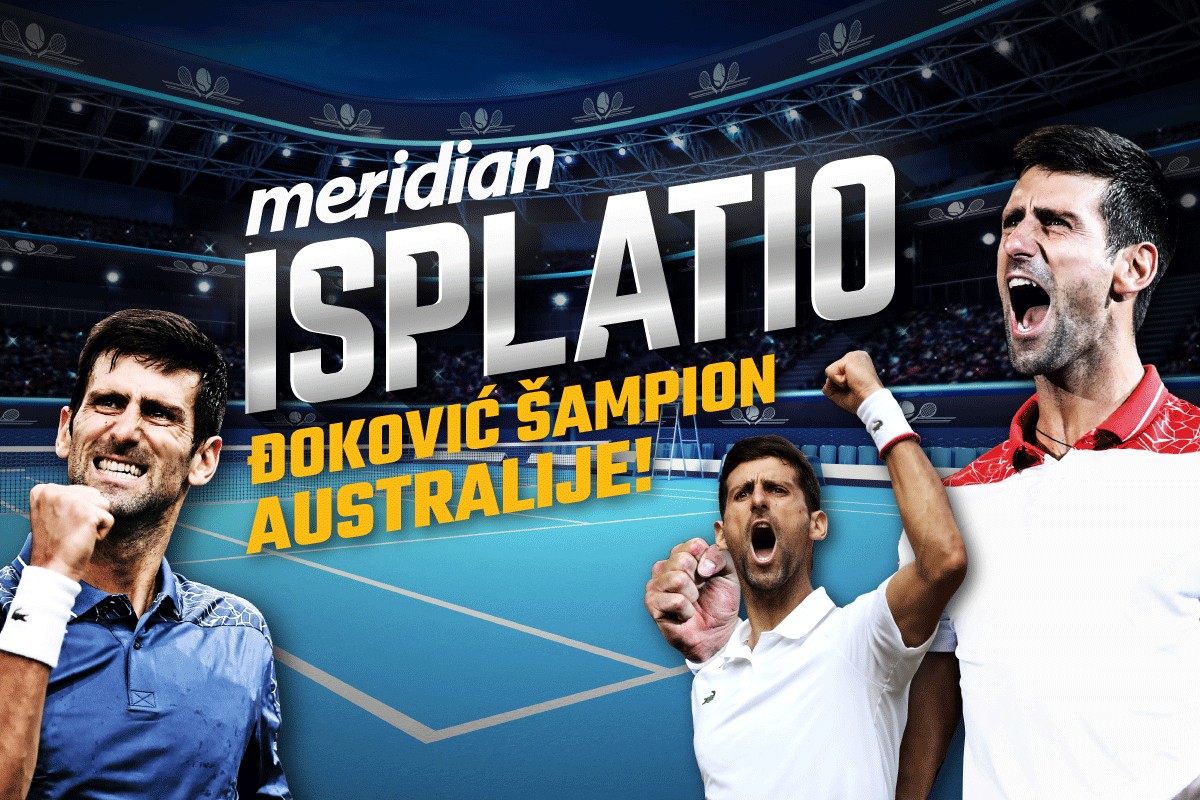 Meridian ispravlja nepravdu: Nole šampion Australijan opena - svi tiketi dobitni