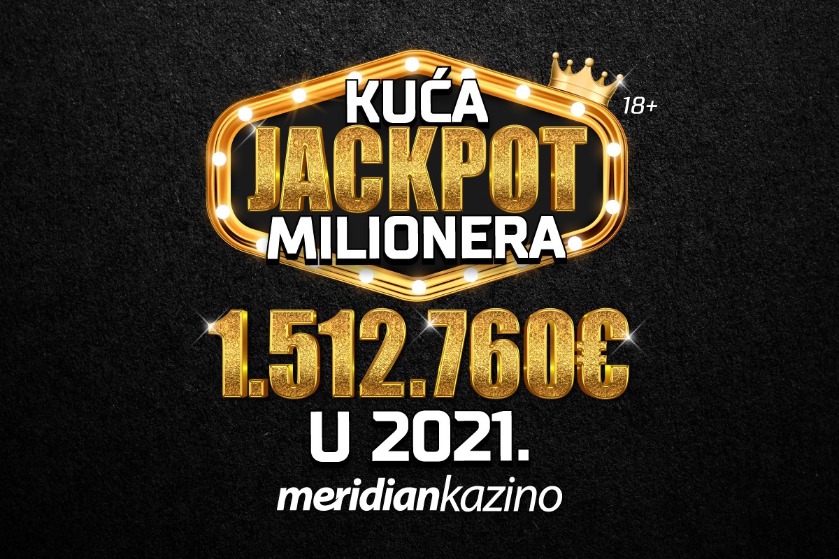 Meridian u 2021. podijelio više od 1,5 milion evra džekpotova
