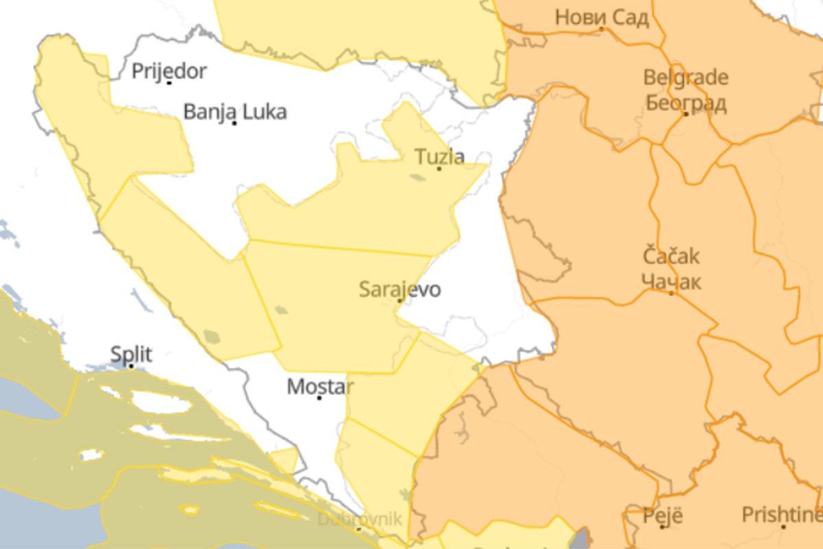 Niske temperature upalile meteoalarm u BiH, zdravstveni rizici za ugrožene