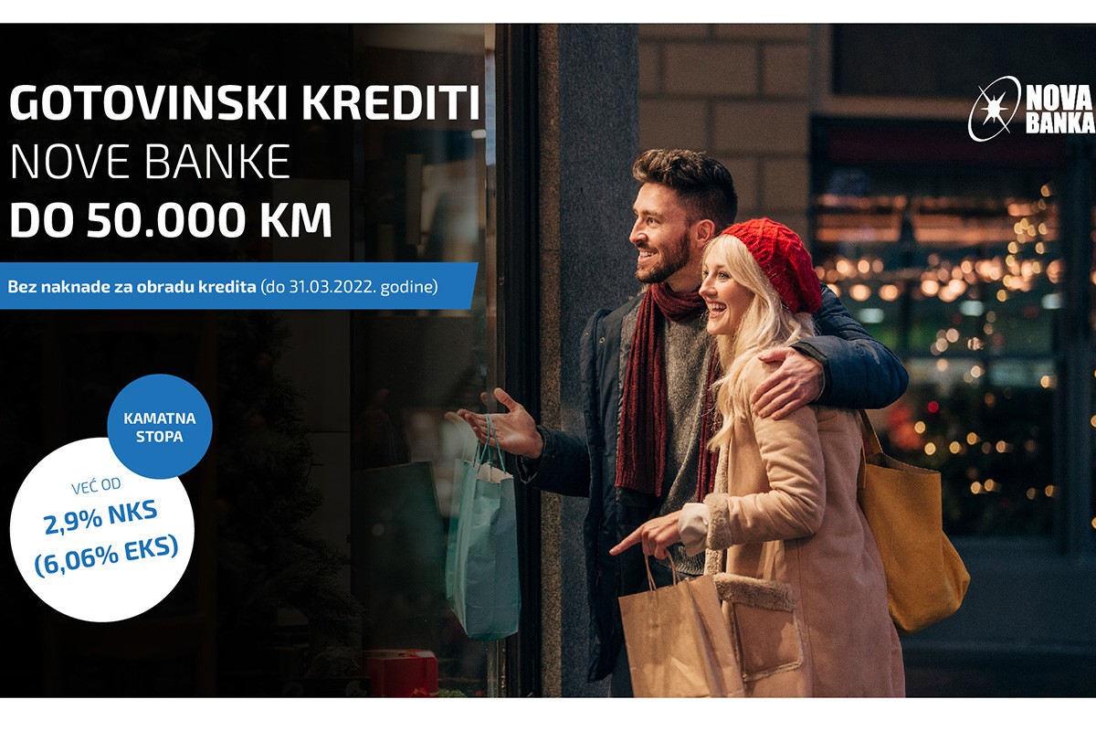 Gotovinski krediti Nove banke bez troškova obrade do kraja marta
