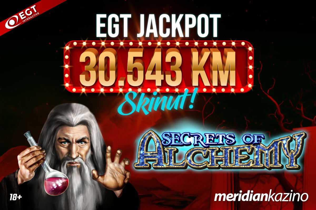 Secrets of Alchemy: Isplaćen džekpot od 30 hiljada KM u Meridian online kazinu