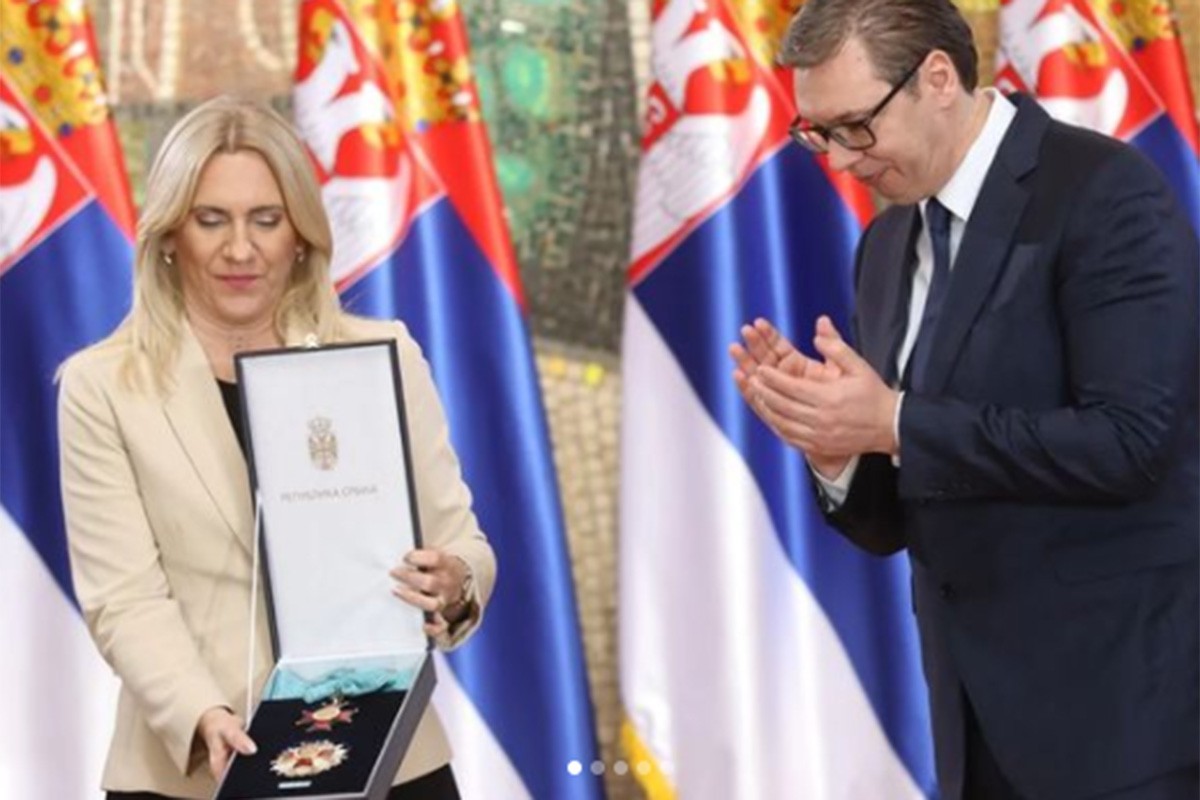 Vučić Cvijanovićevoj uručio orden: "Nosiću ga s ponosom"