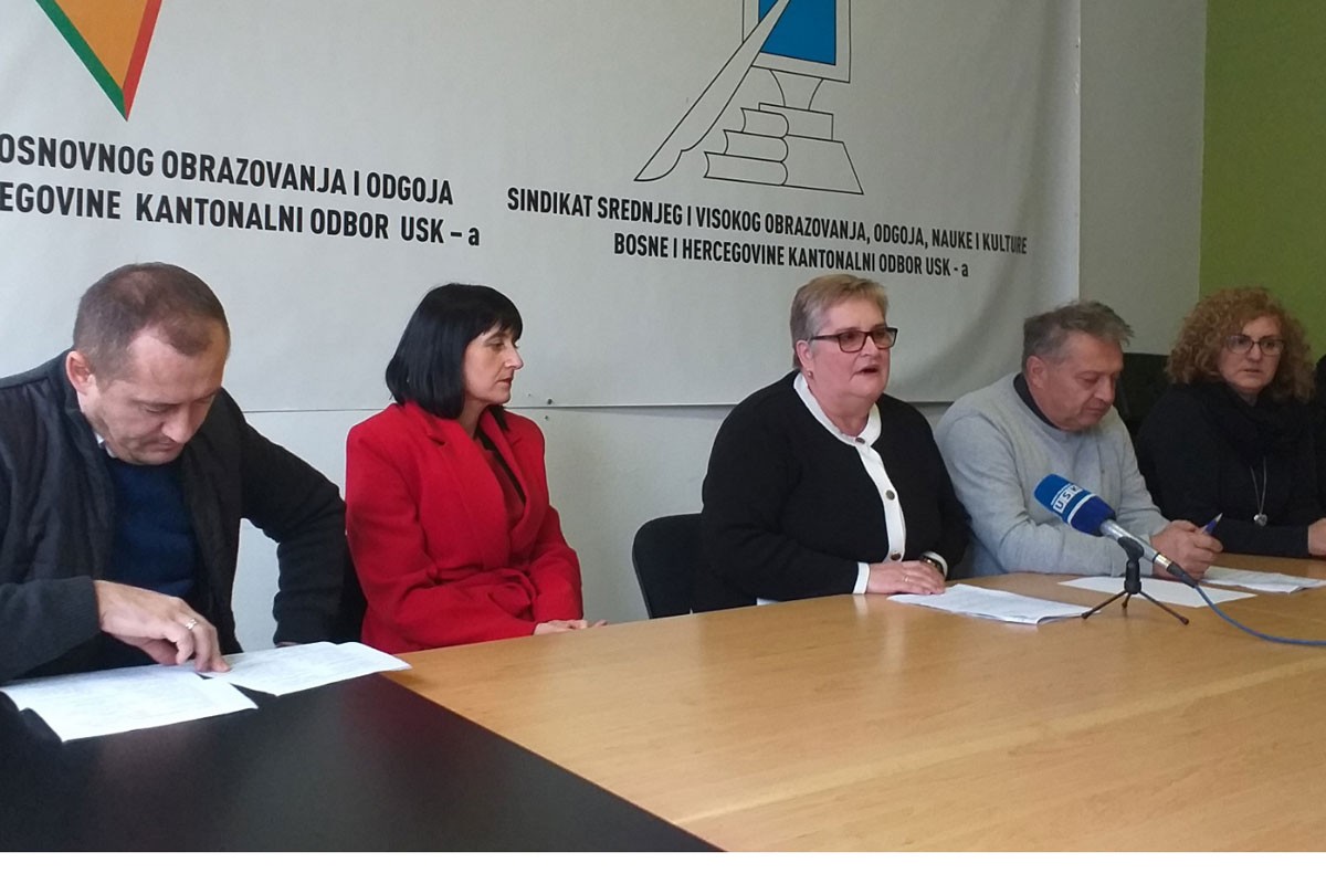 Sindikati radnika u obrazovanju USK: "Vlada nas je opet prevarila"