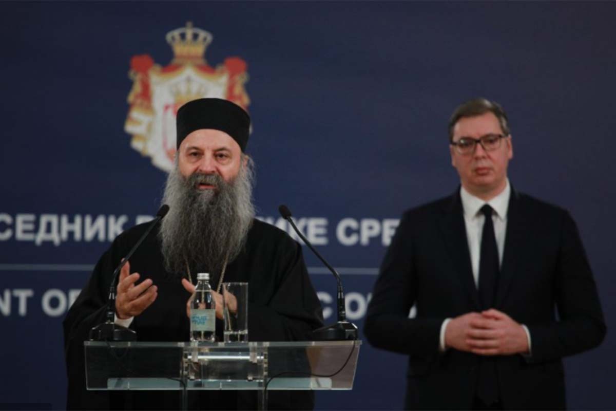 Patrijarh i Vučić se nadaju da će sukobi u Ukrajini brzo stati