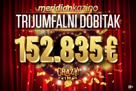 Novi istorijski kazino dobitak: Meridian Kazino isplatio više od ...