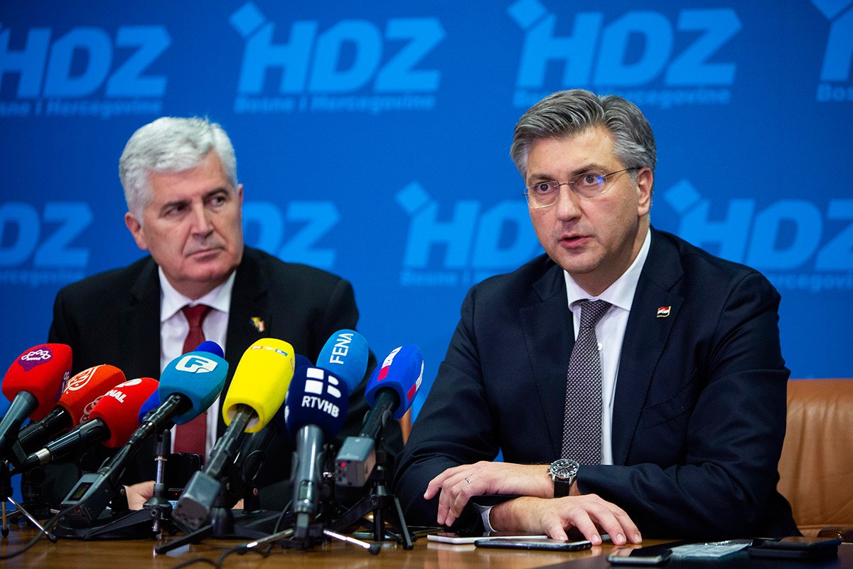 Čović i Plenković: Vrijeme za ozbiljnost i poštovanje dejtonske strukture BiH