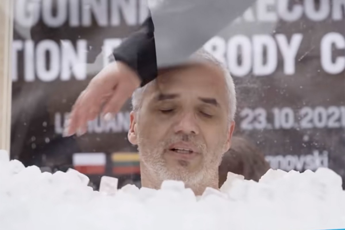 Oborio Ginisov rekord, sjedio više od tri sata u ledu
