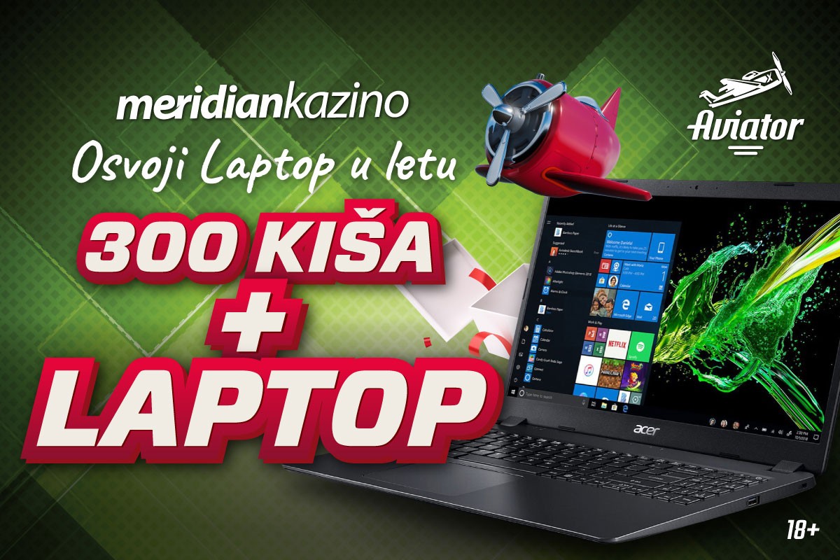 Samo Meridian kazino: Zaigraj Aviator i osvoji laptop!