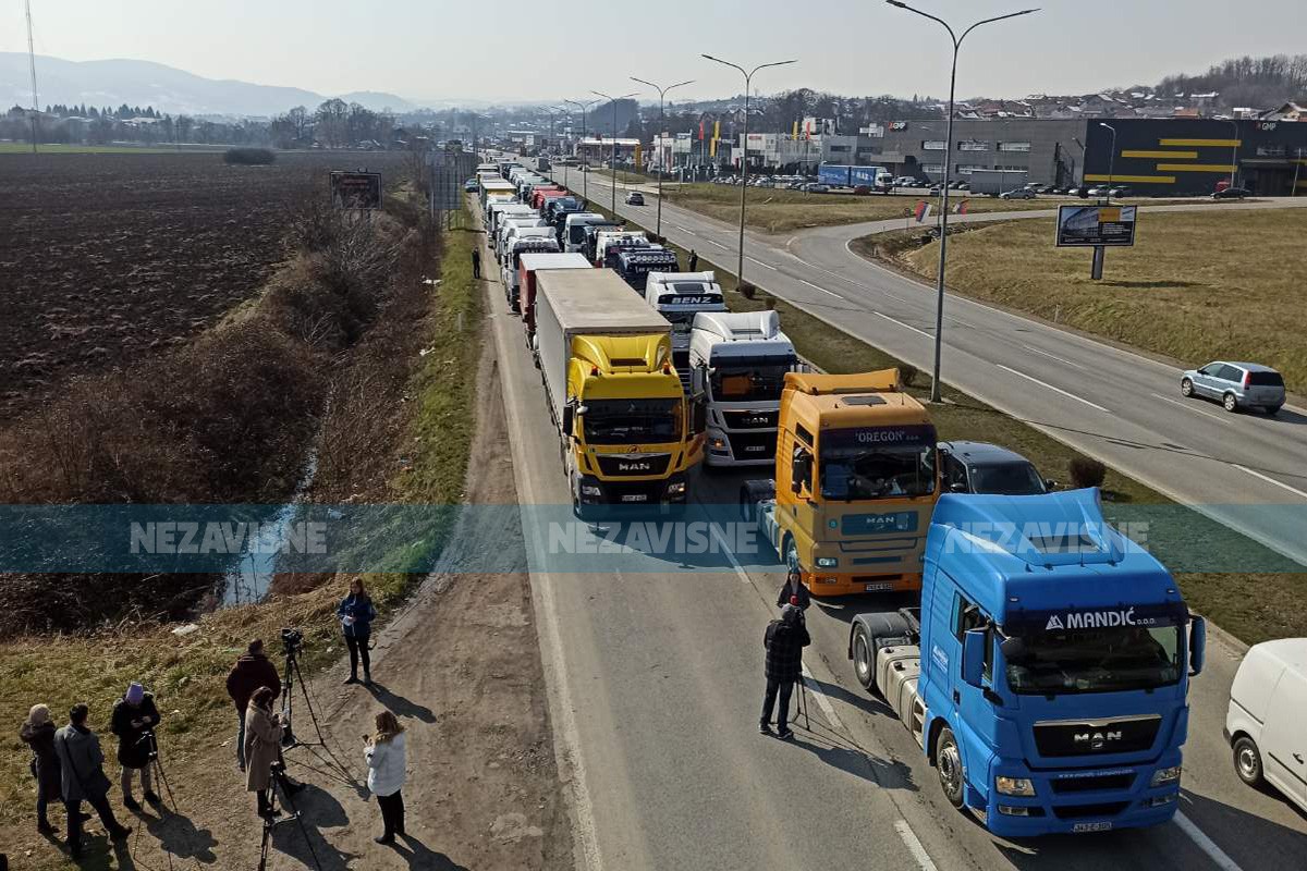 Protest prevoznika u Banjaluci