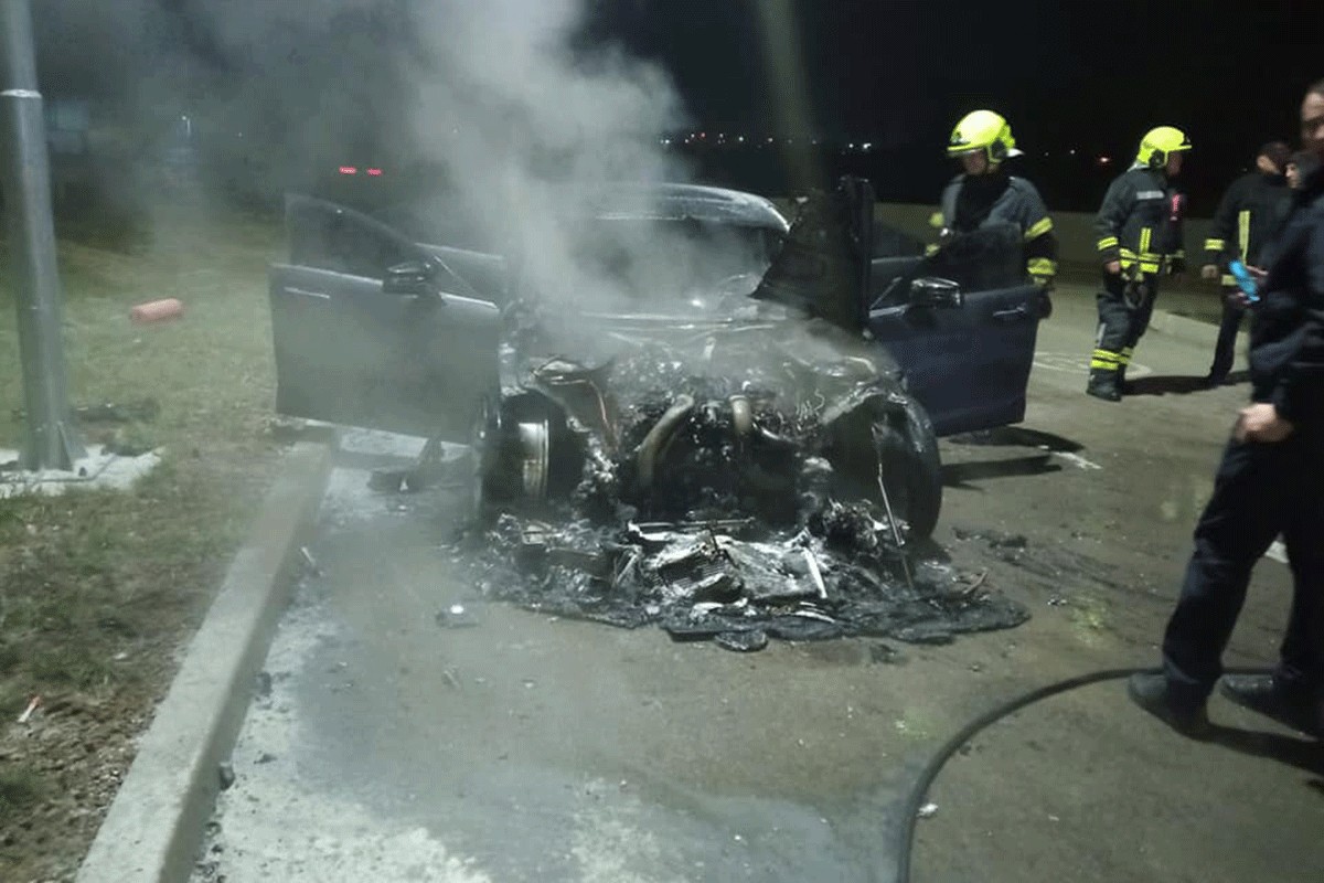 Planulo vozilo u Zalužanima, vatrogasci ugasili požar