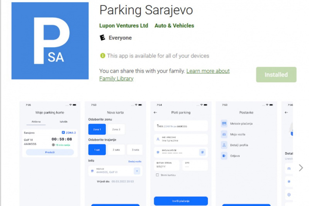 Aplikacija "Parking Sarajevo" dostupna i na Apple platformi