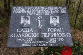 Na Ozrenu otkrivena spomen-ploča poginulim radnicima RTRS-a