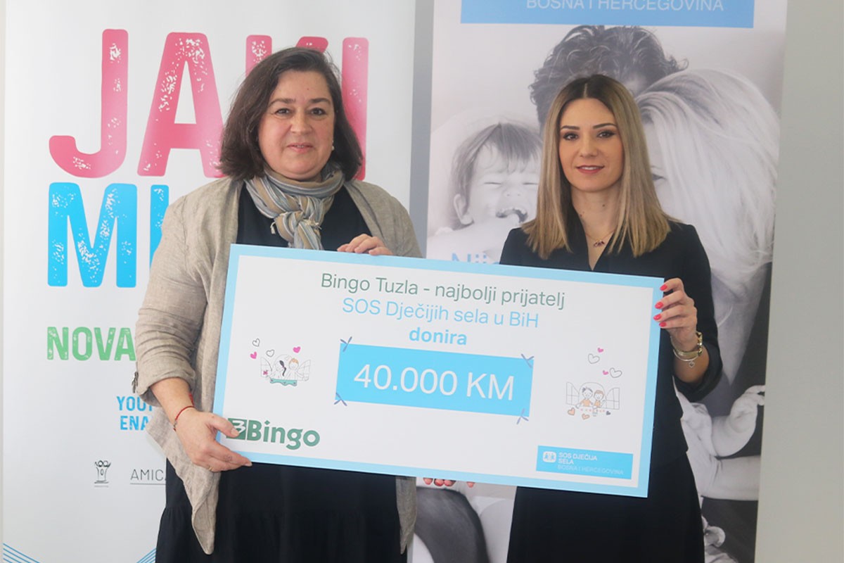 Bingo donirao 40.000 KM za SOS Dječija sela u BiH