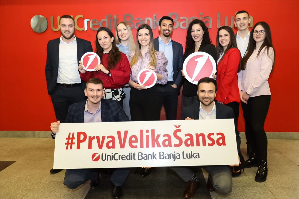 Otvorene prijave za plaćenu praksu "Prva velika šansa" u UniCredit Bank Banjaluka