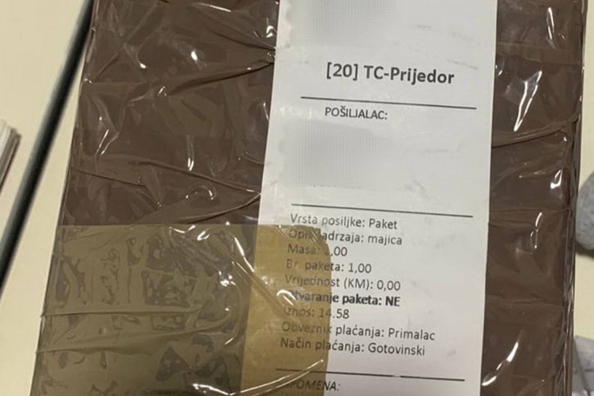 "Paket" isporučio dvojac iz Doboja i Prijedora iza rešetaka