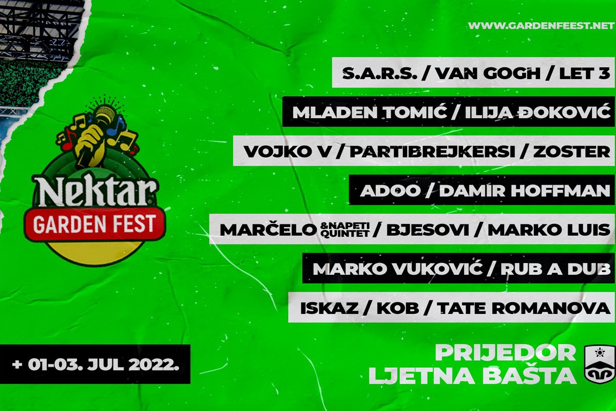 Drugi "Nektar Garden Fest" od 1. do 3. jula u Prijedoru