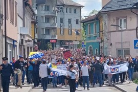 Građani Goražda sa protesta poručili: "Ne damo Ginex"