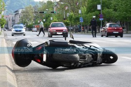 Sudar golfa i motora kod Banskog dvora u Banjaluci