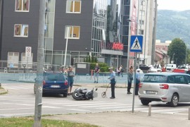 Sudar pežoa i motora u Banjaluci