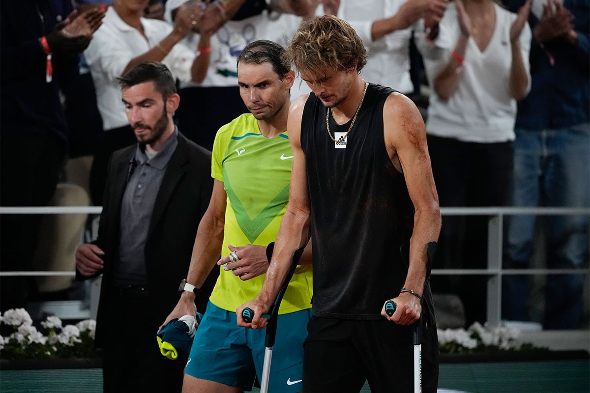 Zverev predao meč zbog povrede, Nadal u finalu Rolan Garosa