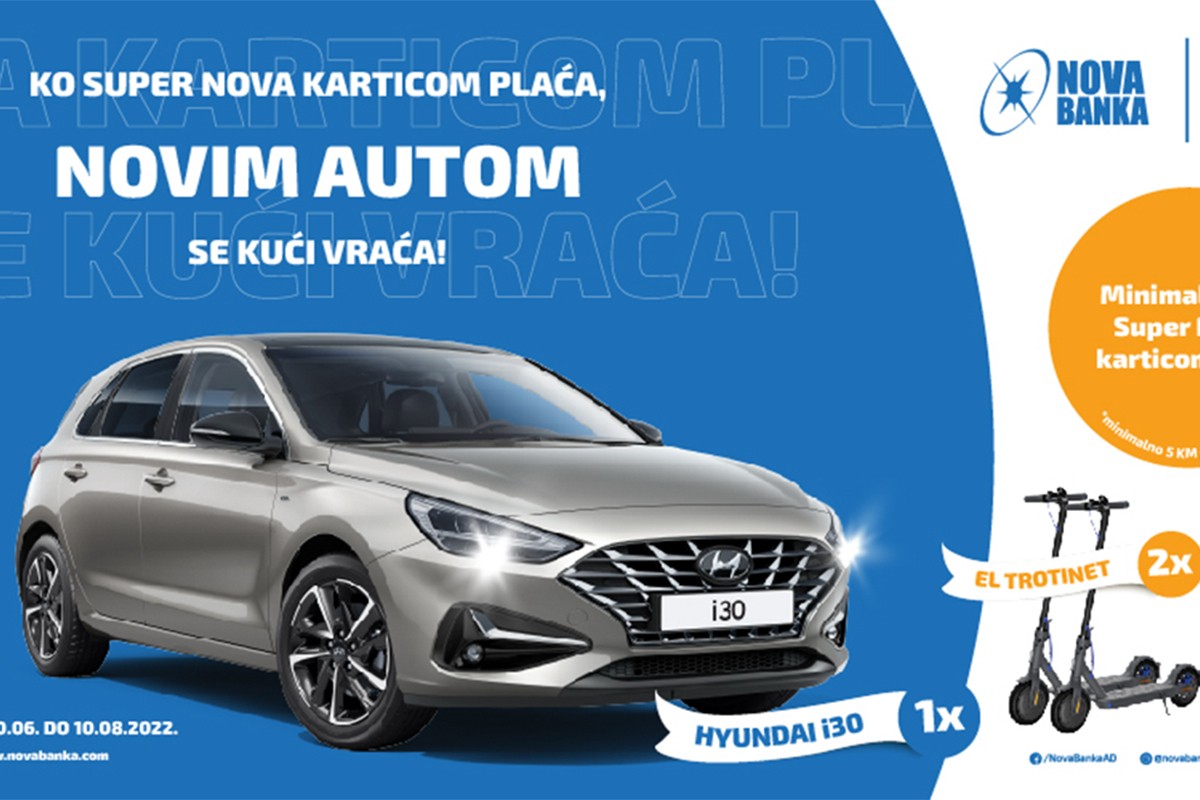 Ko Super Nova karticom plaća, novim autom se kući vraća