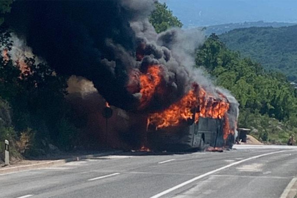 Autobus koji se zapalio u Hrvatskoj prevozio učenike iz BiH