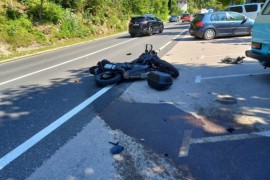 Težak sudar, motociklista u besvjesnom stanju