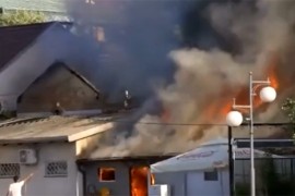 Veliki požar u centru Valjeva, gori šest lokala