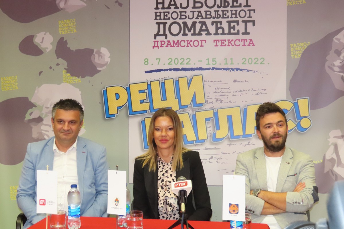 Raspisan Javni konkurs za najbolji neobjavljeni domaći dramski tekst "Reci naglas"