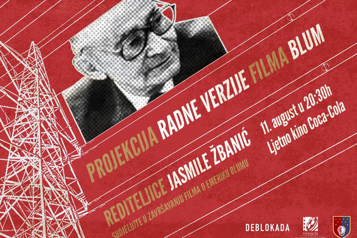 Radna verzija filma Jasmile Žbanić o Emeriku Blumu na SFF-u