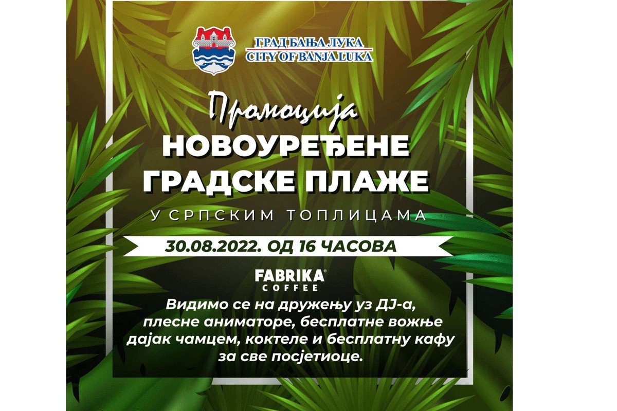 Besplatne kafe i vožnje čamcem na novoj plaži u Banjaluci
