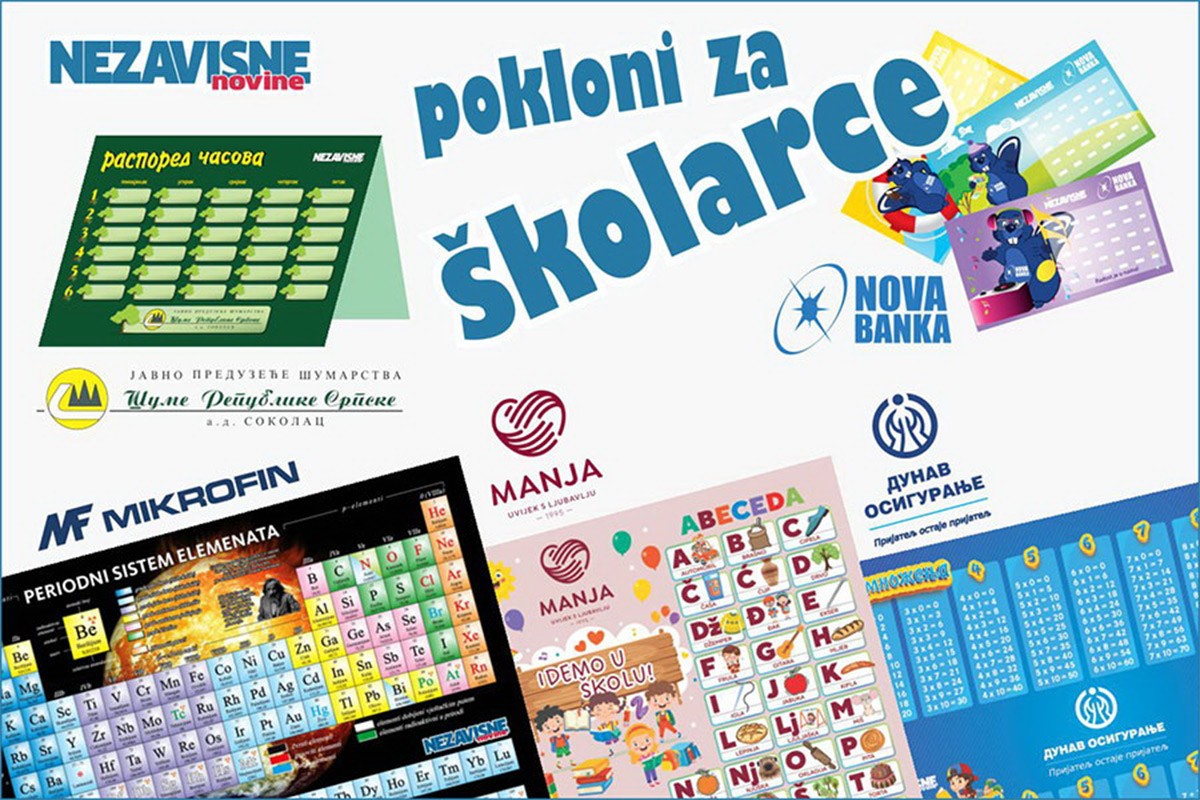Od prvog septembra u  "Nezavisnim novinama" pokloni za školarce