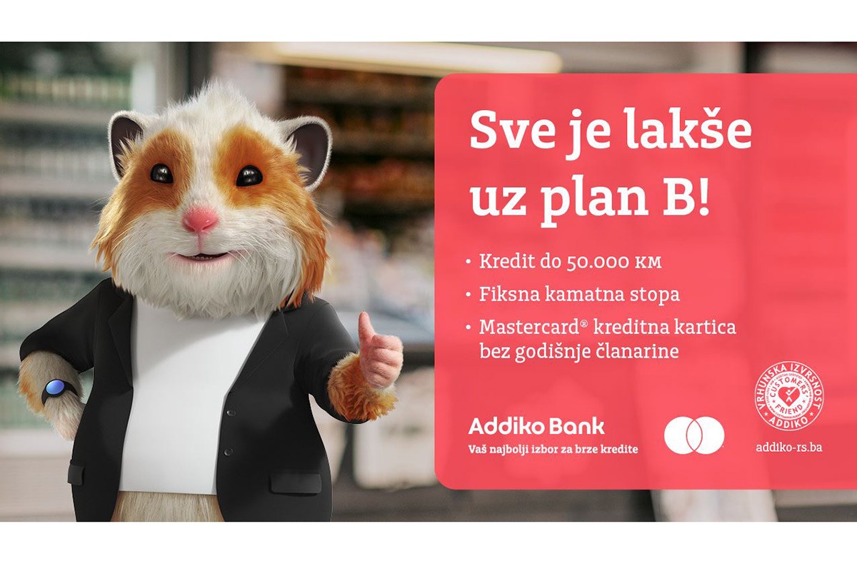 Objedinite finansijske obaveze Addiko kreditom do 50.000 KM uz fiksnu kamatnu stopu