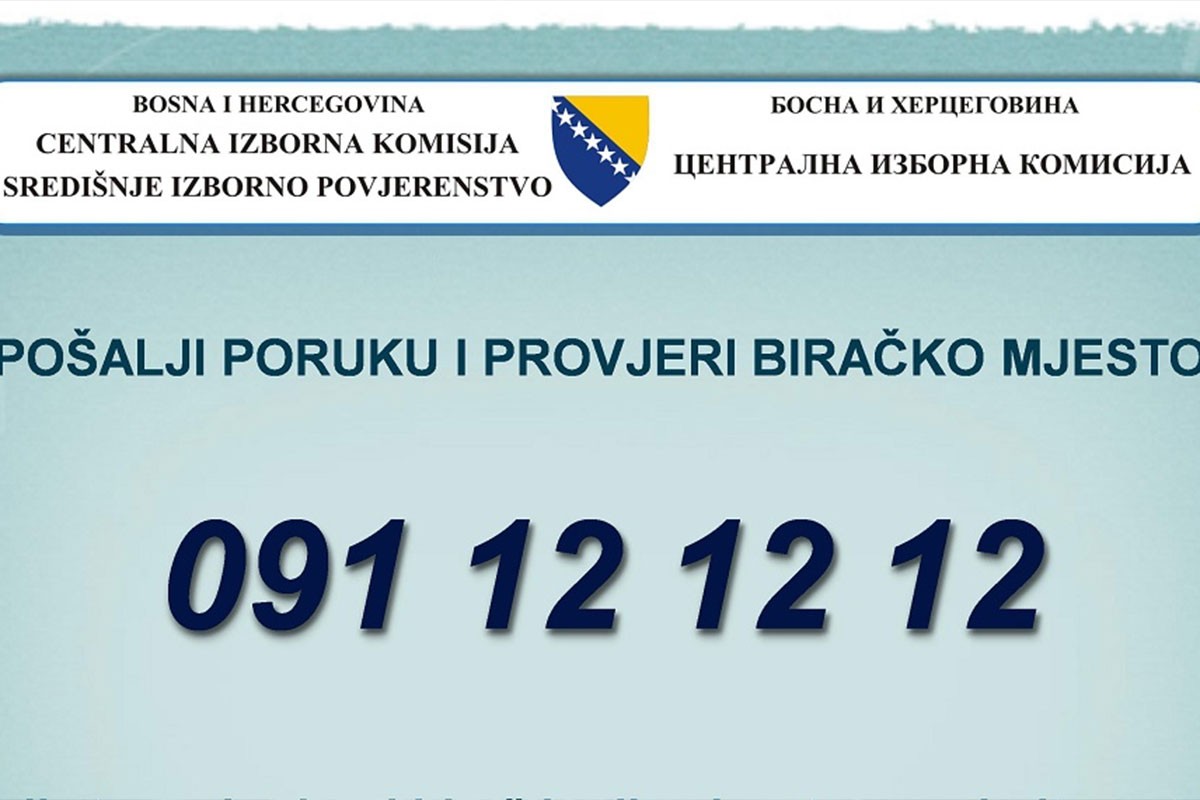 Od ponedjeljka aktivan SMS centar za provjeru biračkog mjesta