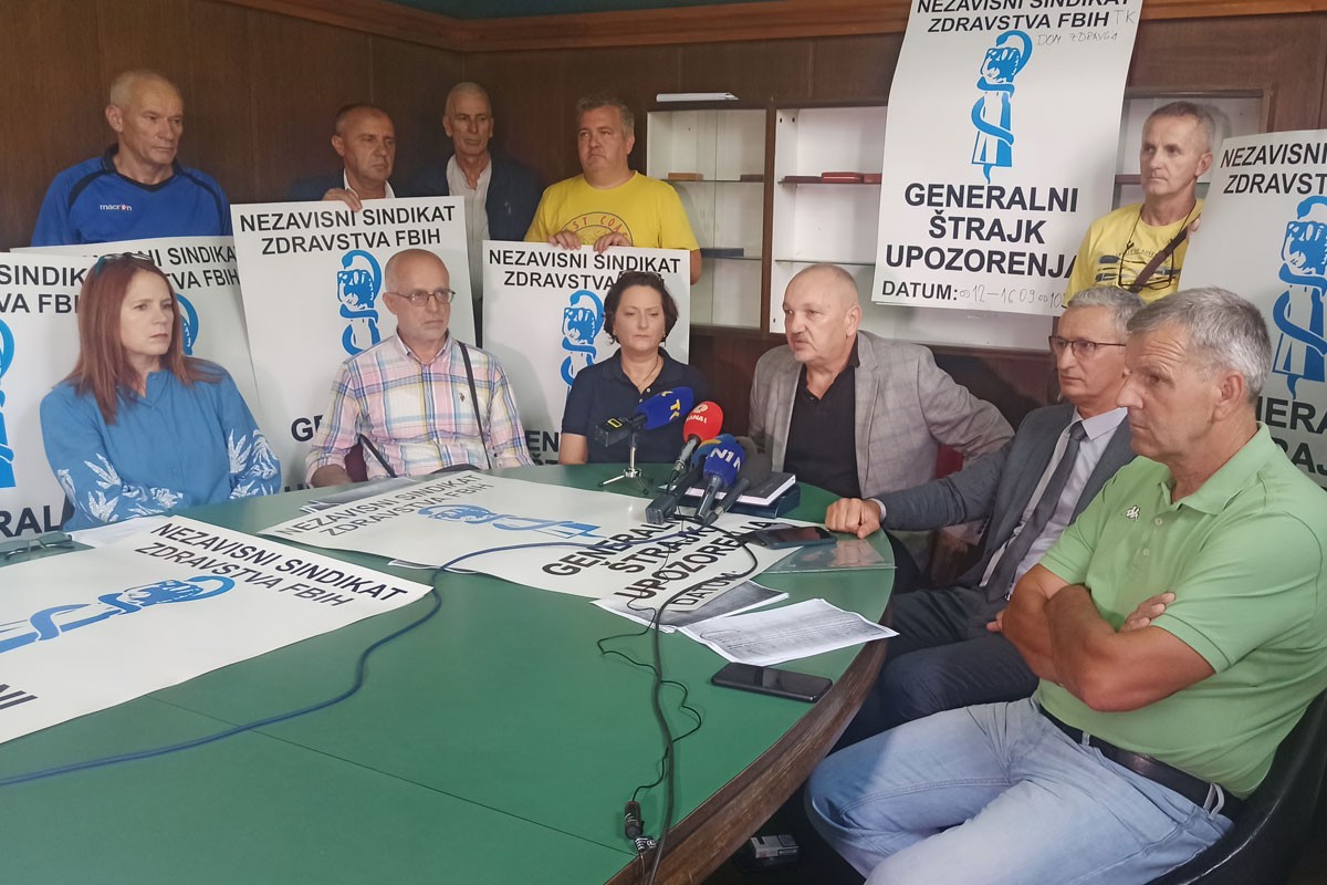 Zdravstveni radnici u TK od ponedjeljka u štrajku