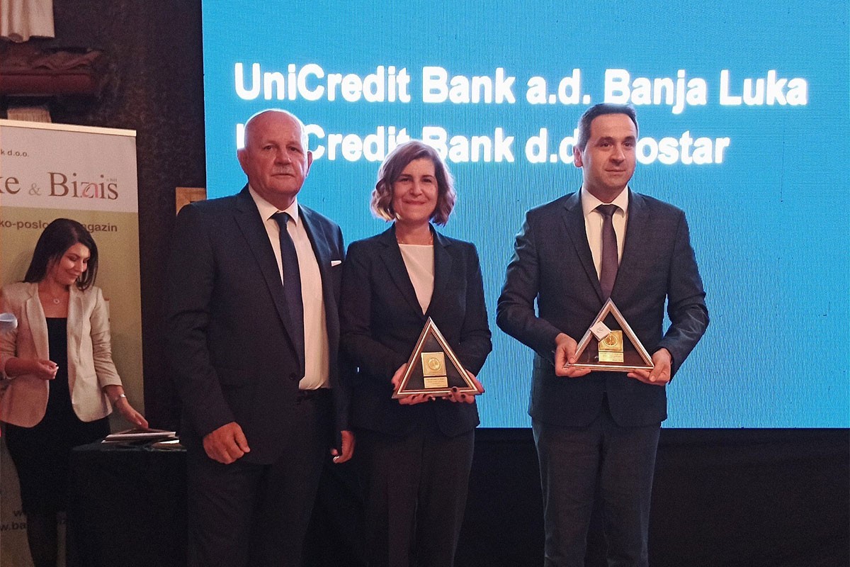 Treću godinu zaredom: Priznanje za najbolju mobilnu aplikaciju UniCreditu u BiH