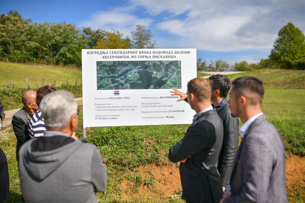 Uskoro redovno vodosnabdijevanje u zaseocima banjalučkog naselja Gornja Piskavica