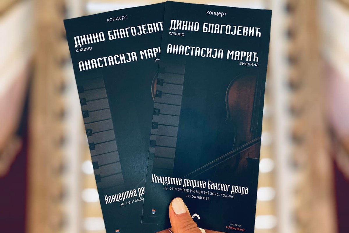 Koncert Dinka Blagojevića i Anastasije Marić u Banskom dvoru