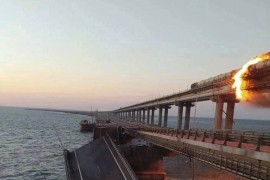 Eksplozija i požar na Krimskom mostu