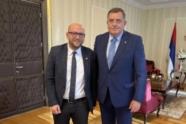 Dodik i Zaracin nakon sastanka prošetali Banjalukom (VIDEO)