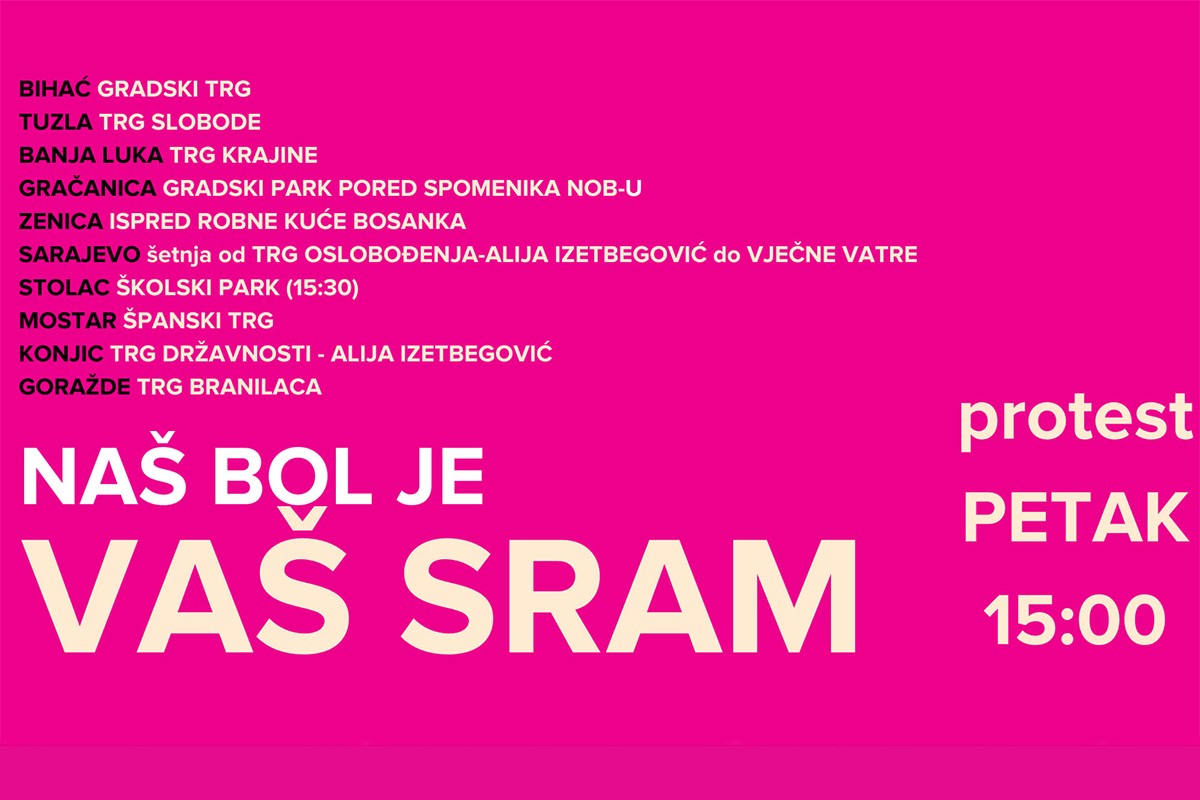 Protesti širom BiH zbog ubistva u Bihaću