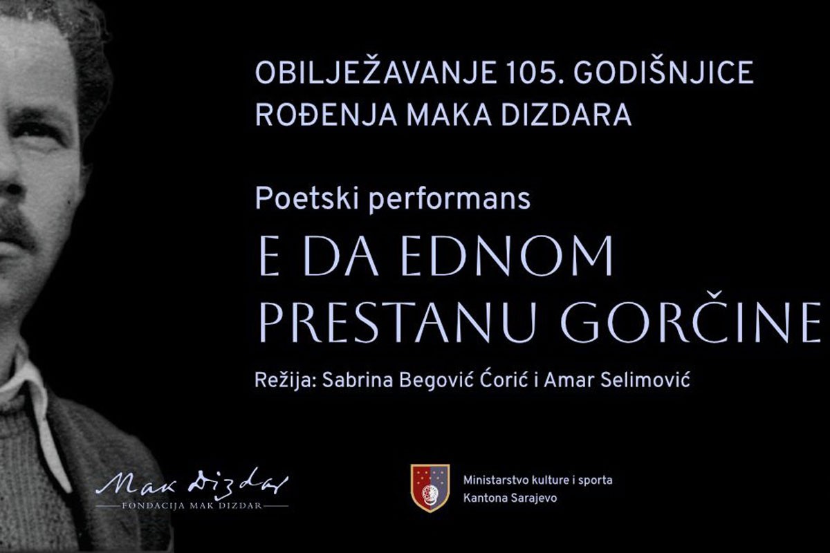 Obilježavanje 105. godišnjice rođenja Maka Dizdara: "MakDan" 16. oktobra