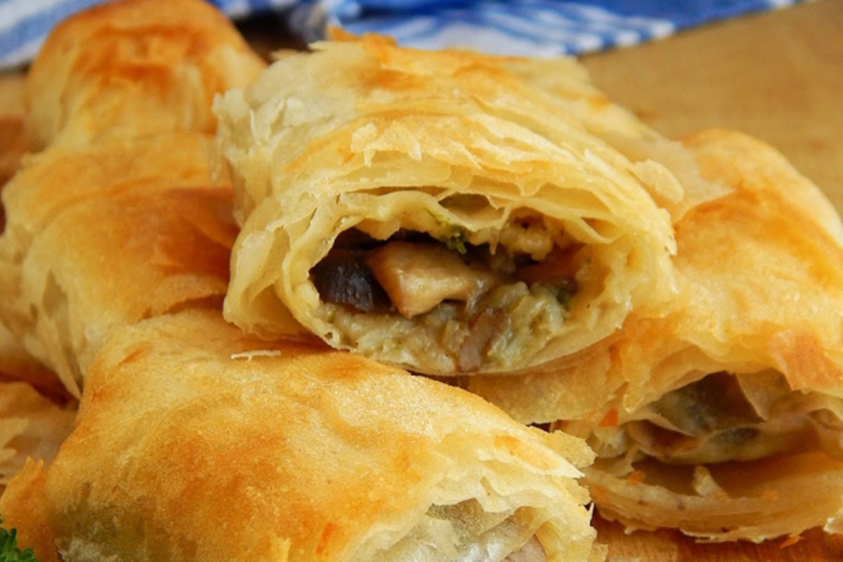 Posna pita s prazilukom i šampinjonima